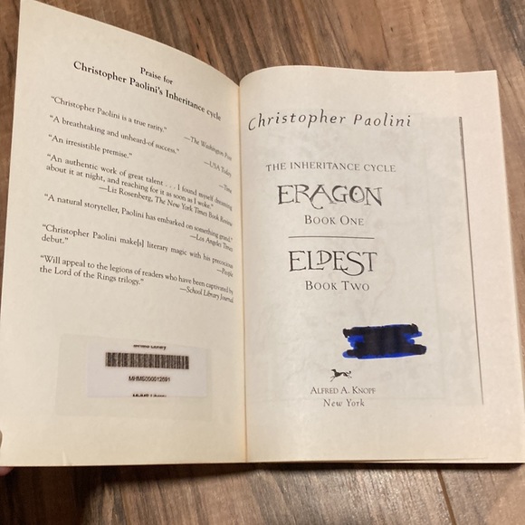 Dragon and Eldest books one and two the inheritance cycle ~ used paperback book - Picture 2 of 5